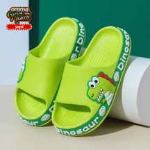 Chinelo Infantil Slide Anti-Derrapante Dino