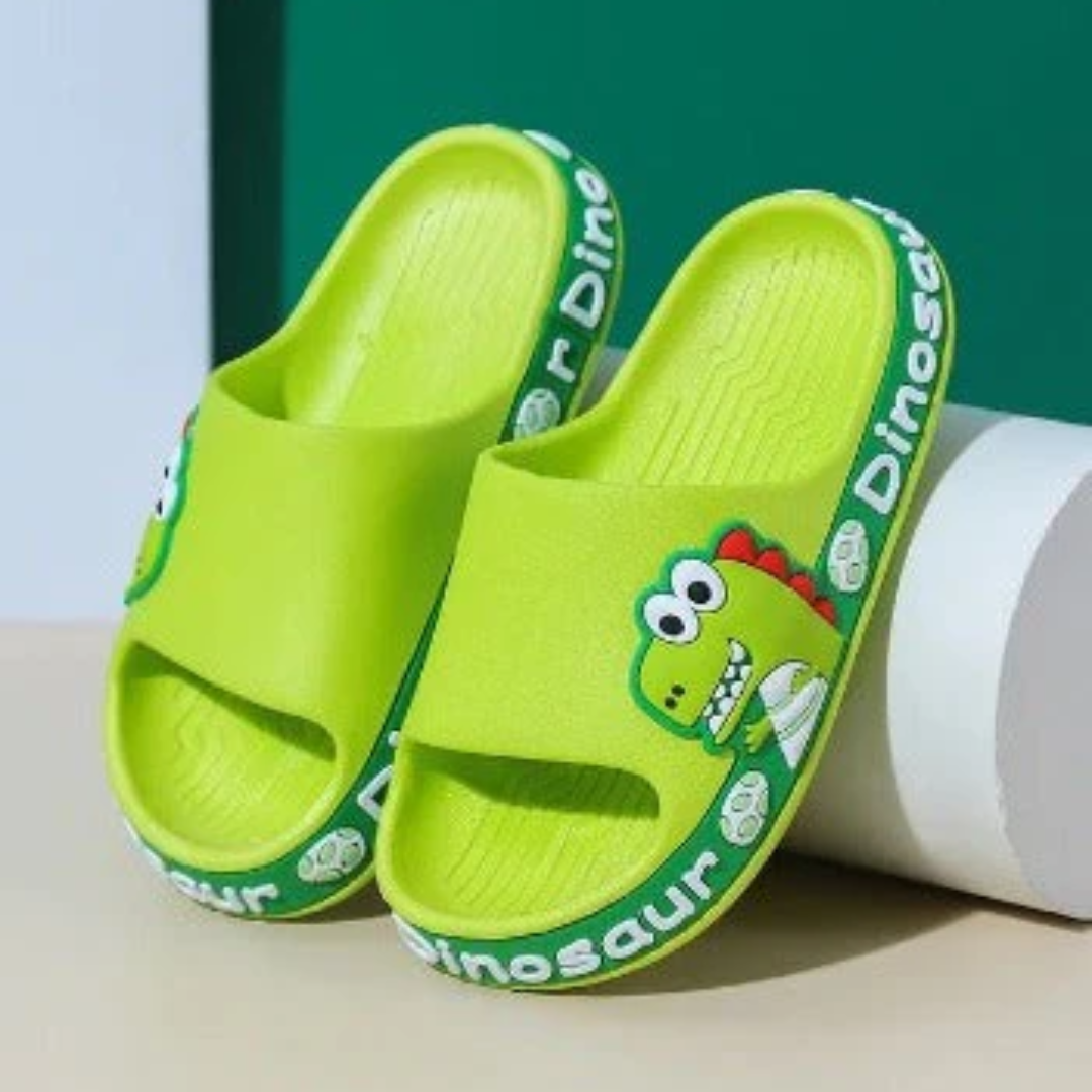 Chinelo Infantil Slide Anti-Derrapante Dino - Pronta Entrega