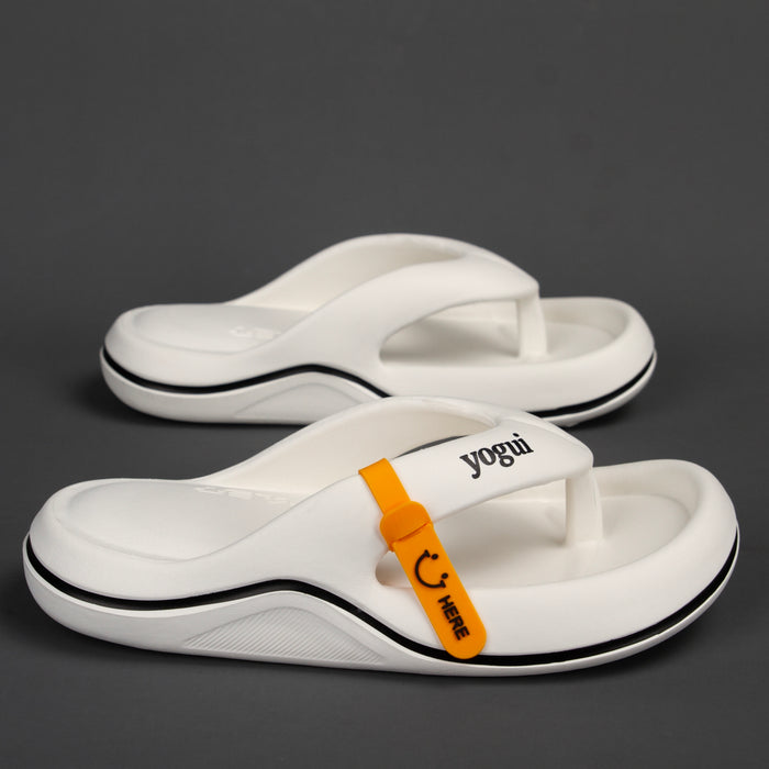 Chinelo Top Comfort Yogui® Branco – vista traseira e ajuste
