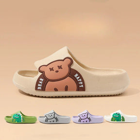 Chinelo Infantil Slide Dino e Urso