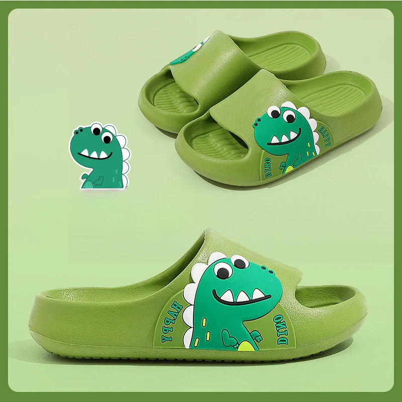 Chinelo Infantil Slide Dino e Urso