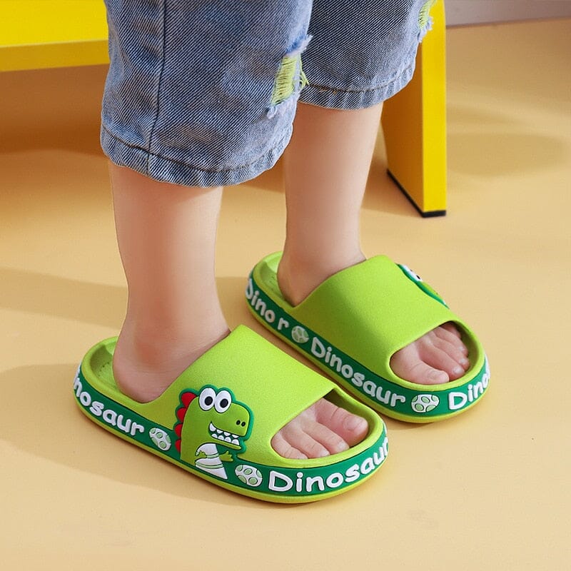 Chinelo Infantil Slide Anti-Derrapante Dino
